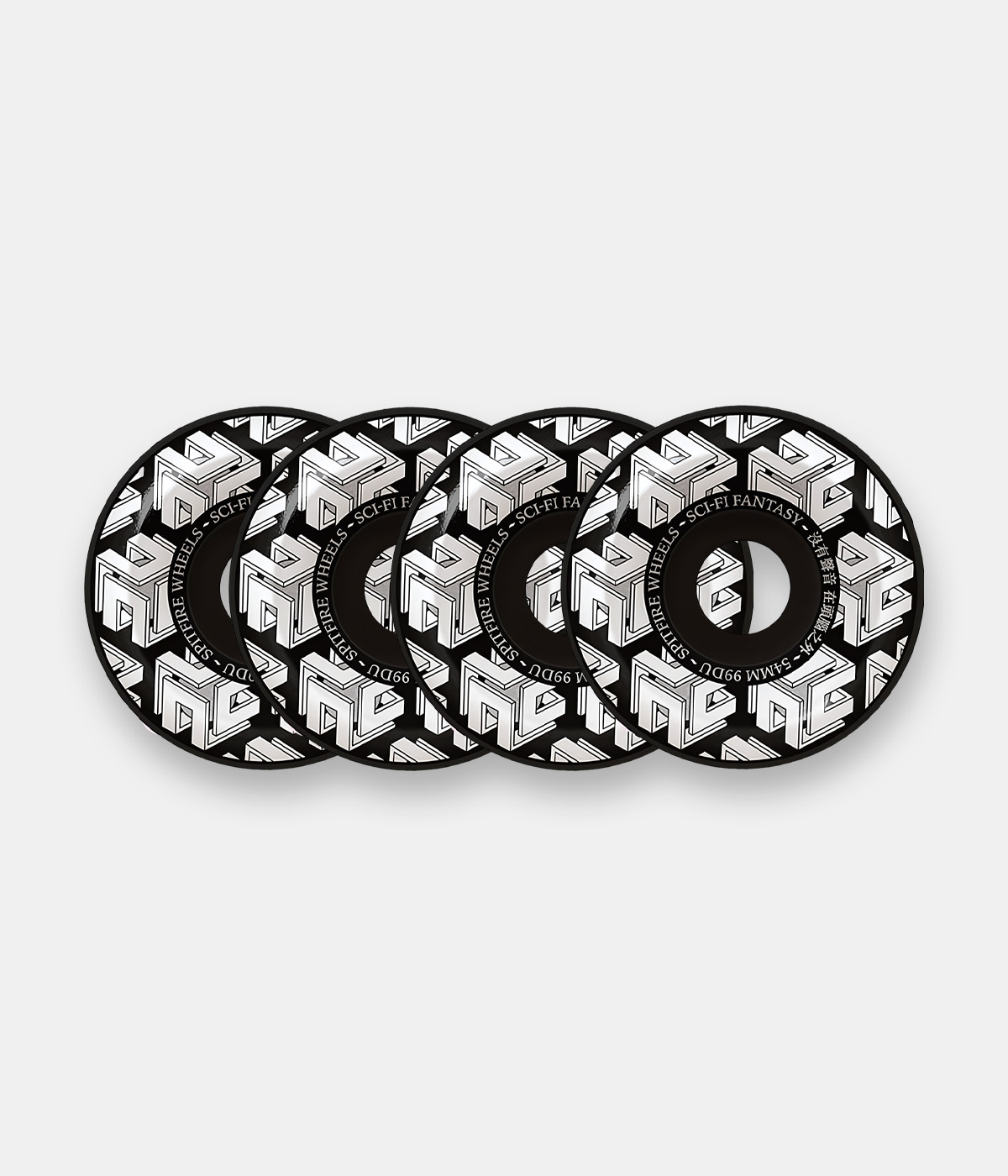 Spitfire Wheels - Wheels F4 99 Spitfire | Sci-fi Dyson Conical 54 - Black - 54 mm